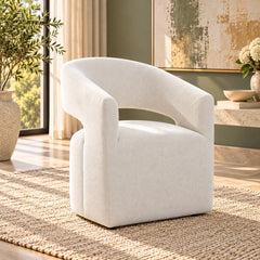 ACME Libni Swivel Arm Chair – front view – Lusso Furniture Miami