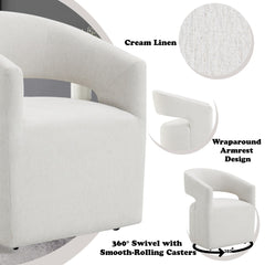 ACME Libni Swivel Arm Chair – finish detail – Lusso Furniture Miami