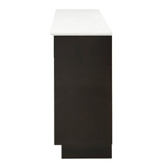 ACME Jaramillo Marble Top Fireplace Server – detail – Lusso Furniture Miami