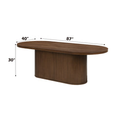 ACME Gamarya Dining Table – finish detail – Lusso Furniture Miami