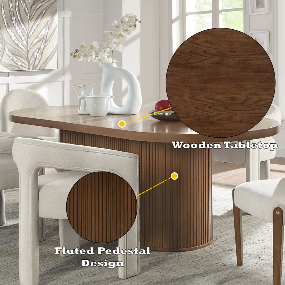 ACME Gamarya Dining Table – alternate view – Lusso Furniture Miami