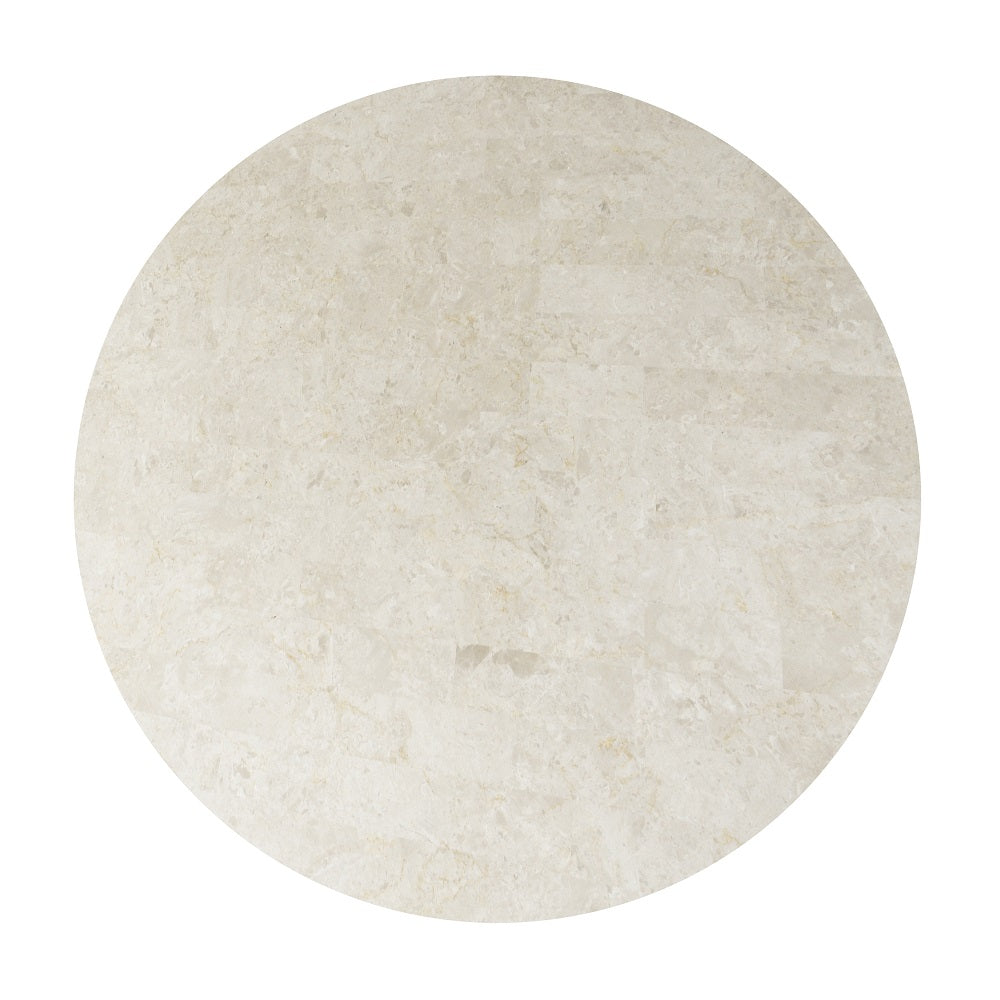 ACME Qwin Round Marble Top Dining Table – side view – Lusso Furniture Miami