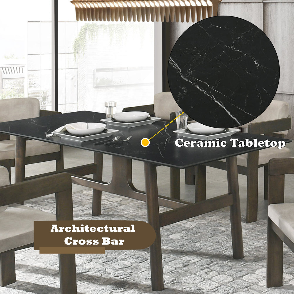 ACME Destin Dining Table – top view – Lusso Furniture Miami