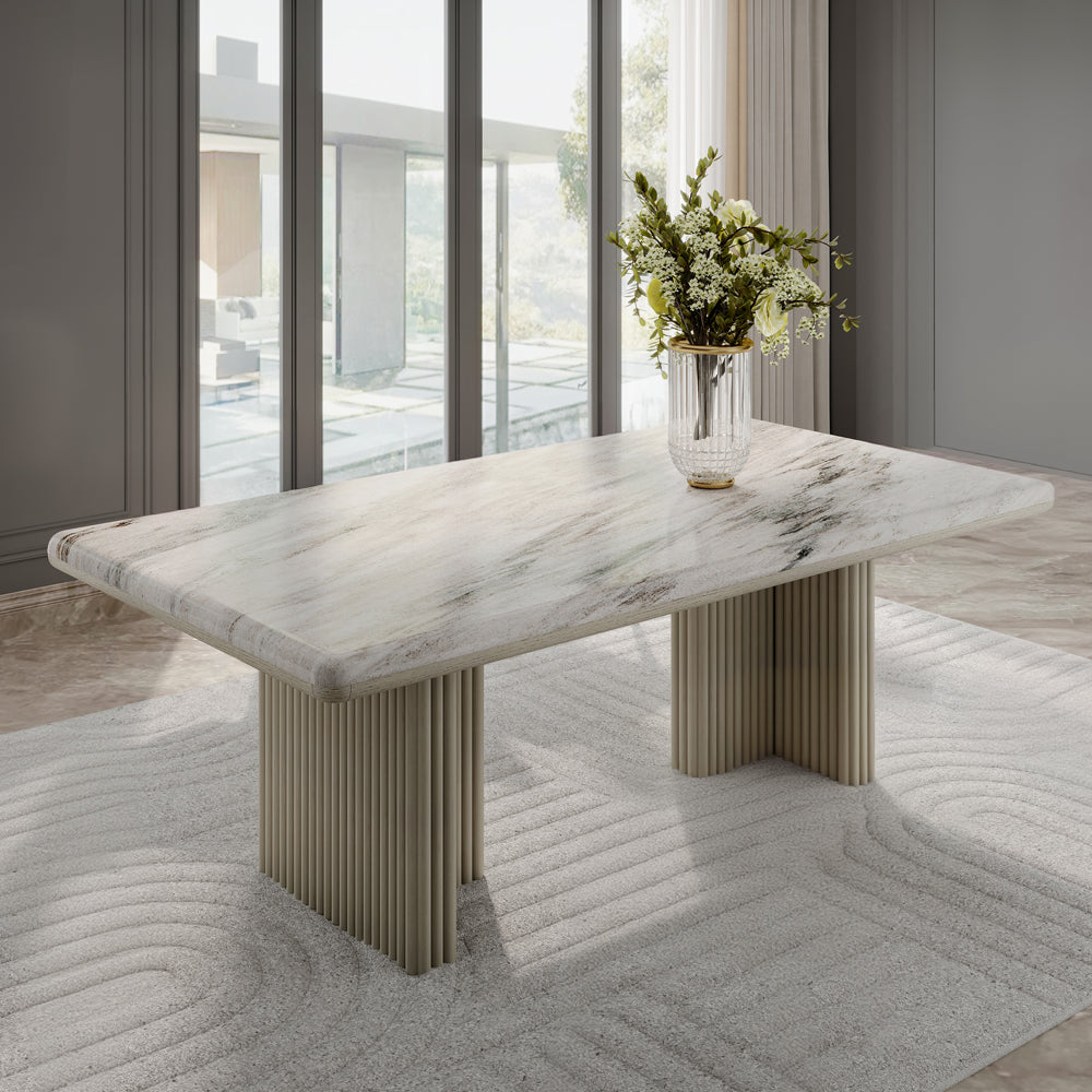 ACME Charity Dining Table – front view – Lusso Furniture Miami