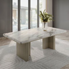 ACME Charity Dining Table – front view – Lusso Furniture Miami