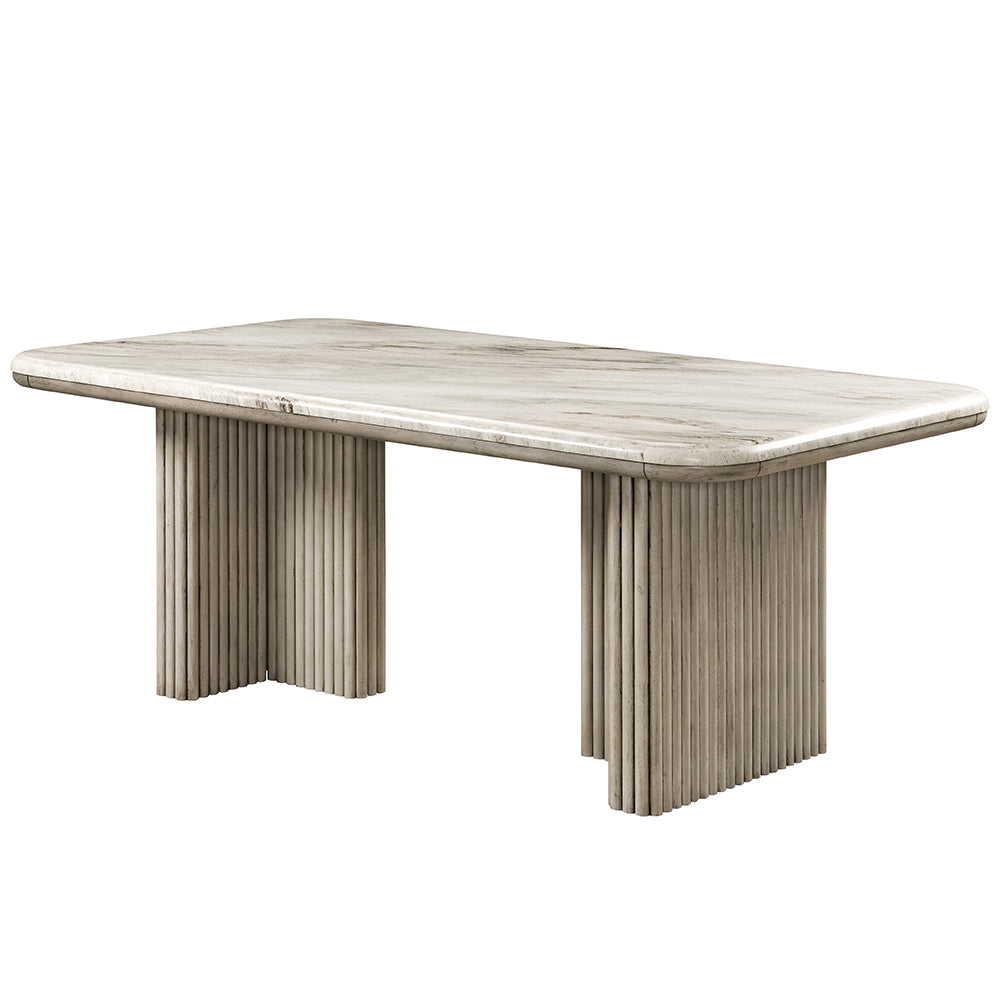 ACME Charity Dining Table – angle view – Lusso Furniture Miami