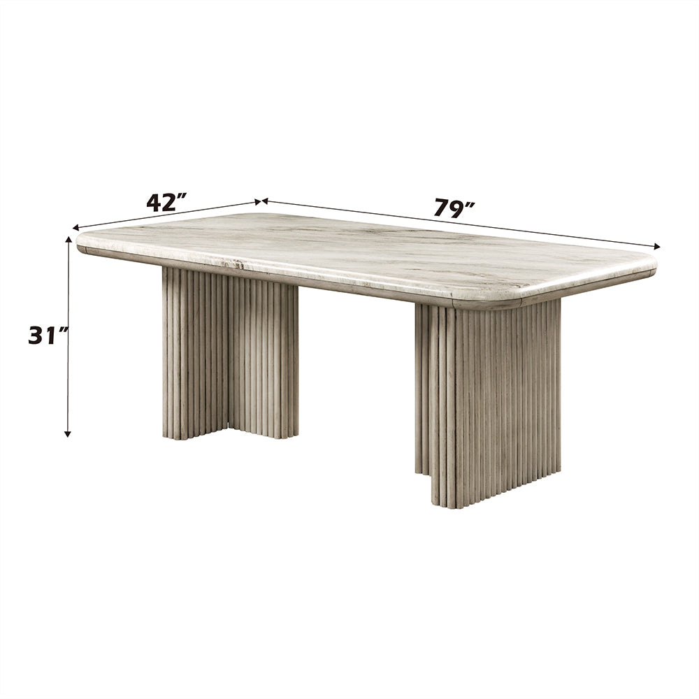 ACME Charity Dining Table – back view – Lusso Furniture Miami
