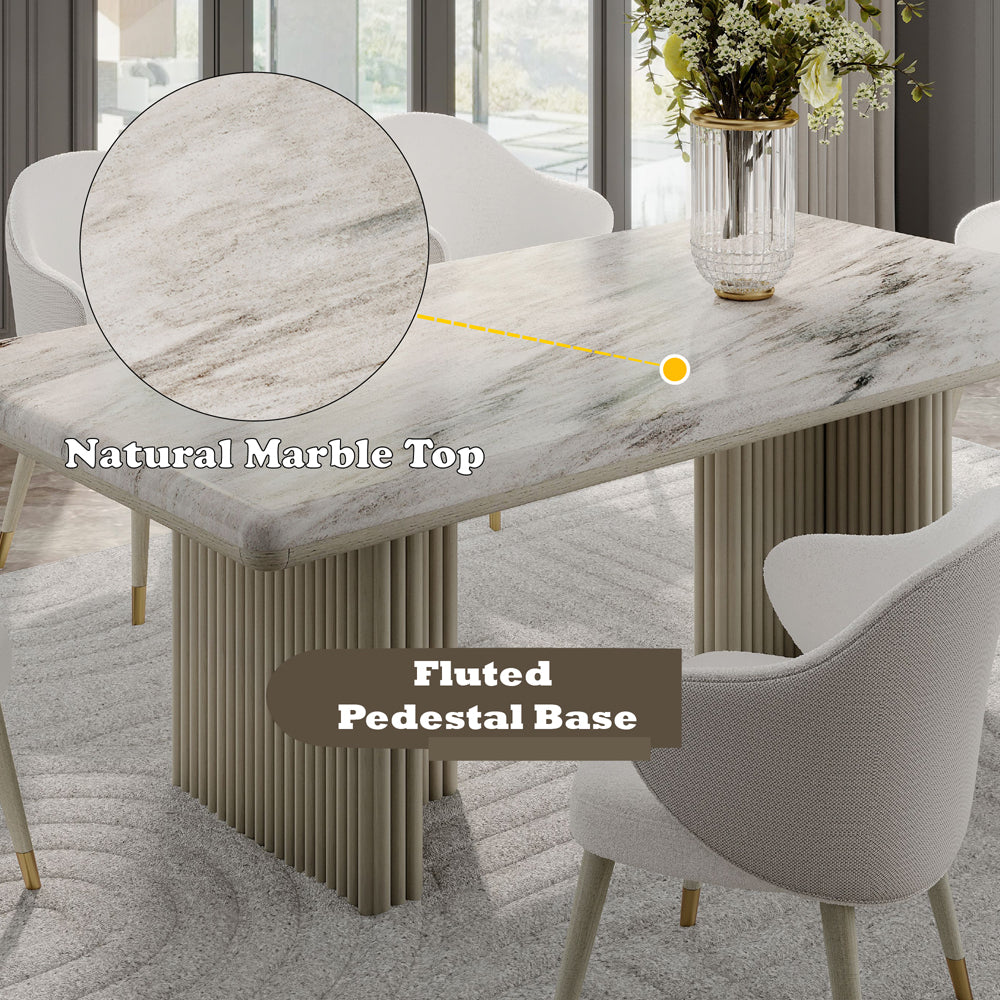 ACME Charity Dining Table – top view – Lusso Furniture Miami