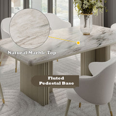 ACME Charity Dining Table – top view – Lusso Furniture Miami