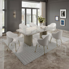 ACME Charity Dining Table – room setting – Lusso Furniture Miami