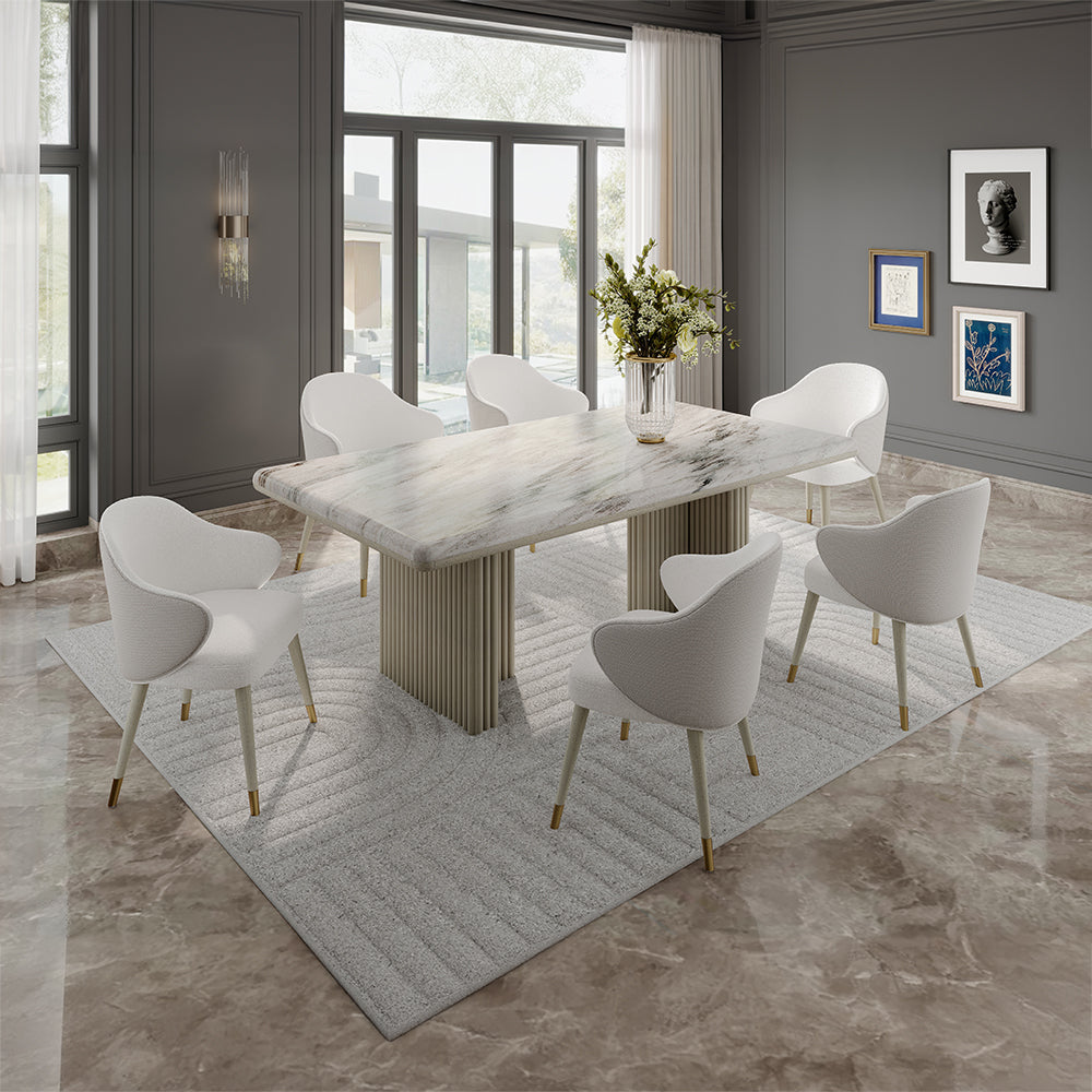 ACME Charity Dining Table – room setting – Lusso Furniture Miami