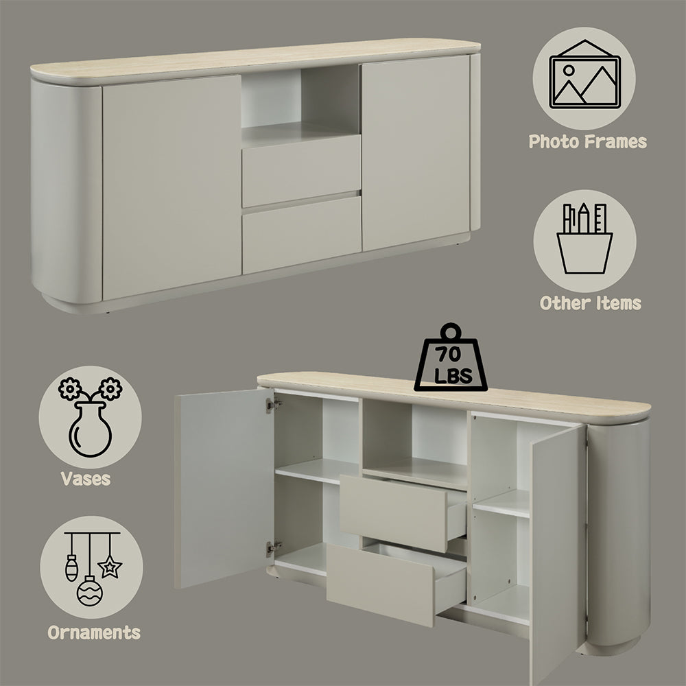 ACME Ingram Server – top view – Lusso Furniture Miami