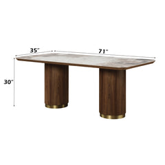 ACME Willene Ceramic Top Dining Table – close-up – Lusso Furniture Miami