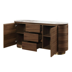 ACME Willene Ceramic Top Server – side view – Lusso Furniture Miami