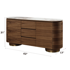 ACME Willene Ceramic Top Server – top view – Lusso Furniture Miami