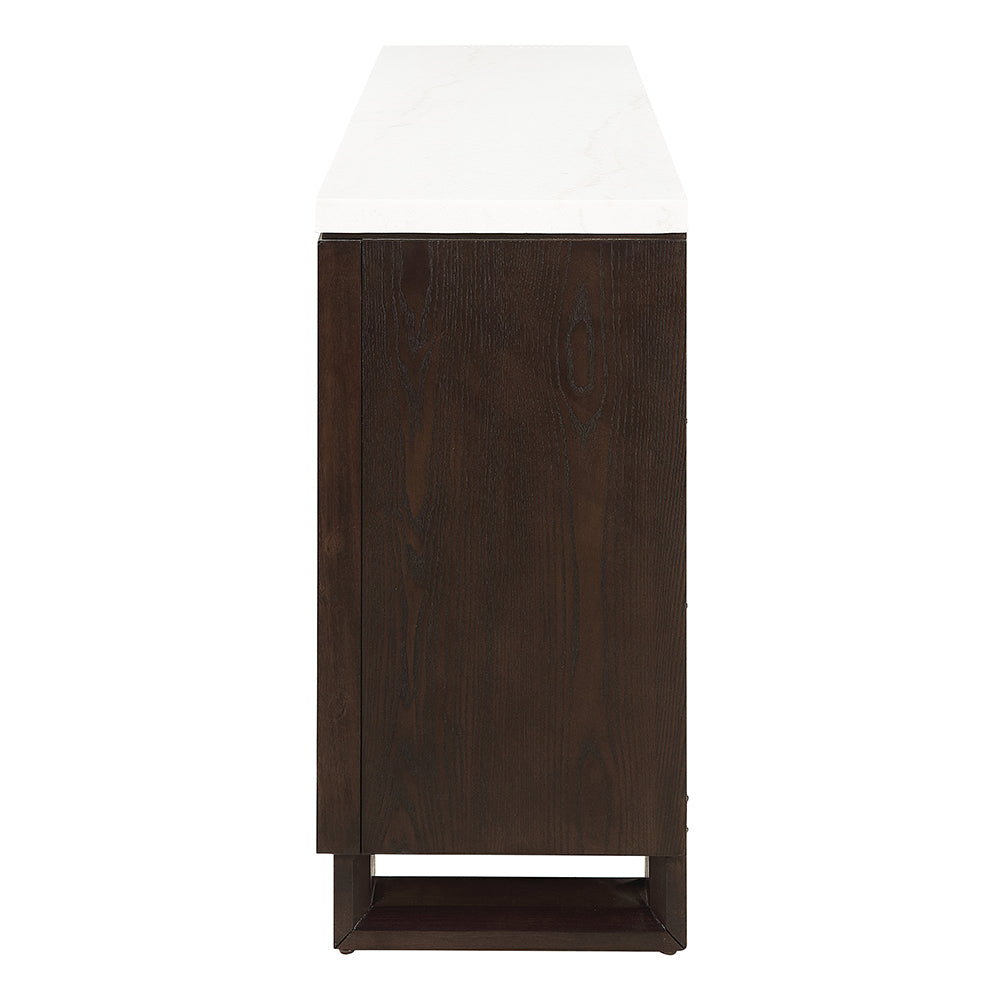 ACME Edwyn Marble Top Fireplace Server – detail – Lusso Furniture Miami