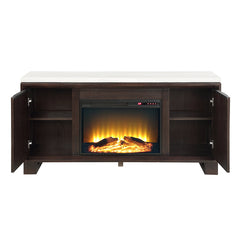 ACME Edwyn Marble Top Fireplace Server – room setting – Lusso Furniture Miami