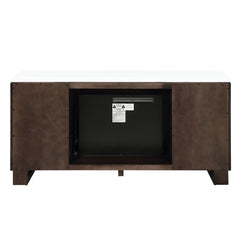 ACME Edwyn Marble Top Fireplace Server – back view – Lusso Furniture Miami