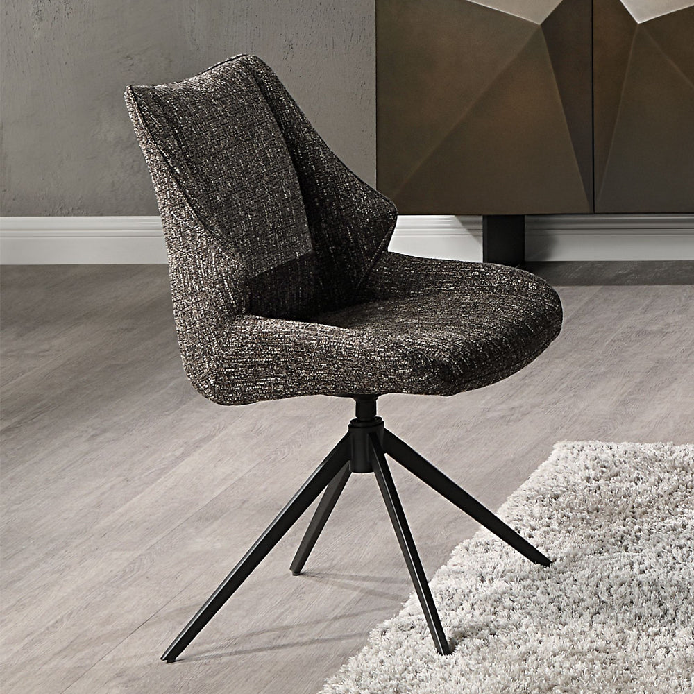 ACME Malika Swivel Side Chair Set of 2 – front view – Lusso Furniture Miami