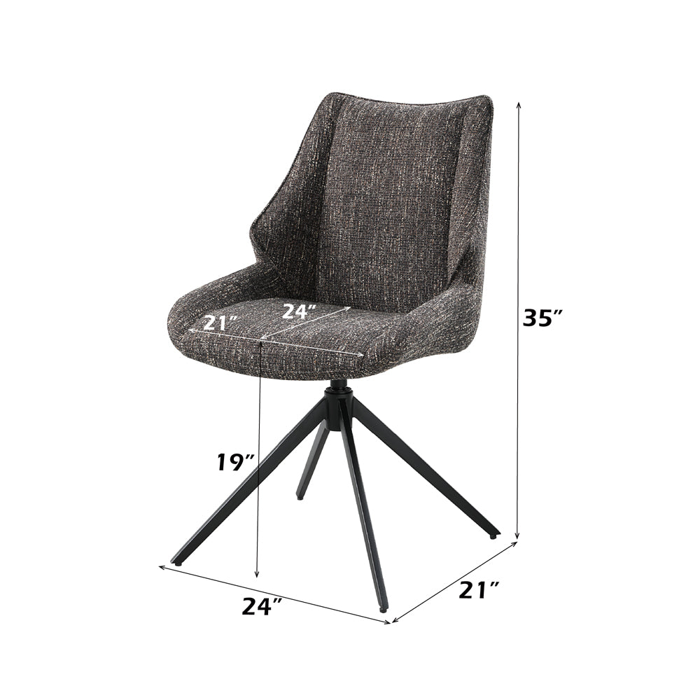 ACME Malika Swivel Side Chair Set of 2 – top view – Lusso Furniture Miami