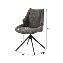 ACME Malika Swivel Side Chair Set of 2 – top view – Lusso Furniture Miami