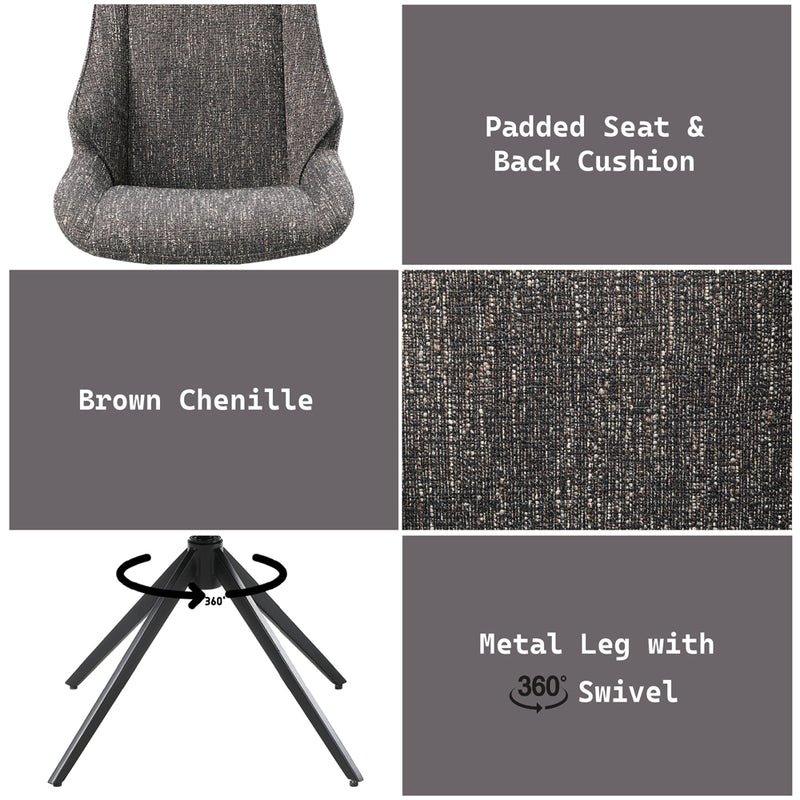 ACME Malika Swivel Side Chair Set of 2-zoom-