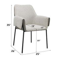 ACME Jirina Arm Chair Set of 2 – close-up – Lusso Furniture Miami