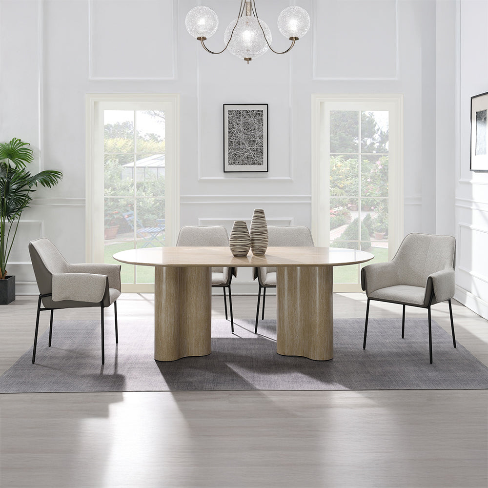 ACME Jirina Arm Chair Set of 2 – finish detail – Lusso Furniture Miami
