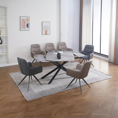 ACME Hester Arm Chair Set of 2 – back view – Lusso Furniture Miami