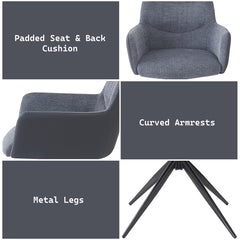 ACME Hester Arm Chair Set of 2 – alternate view – Lusso Furniture Miami