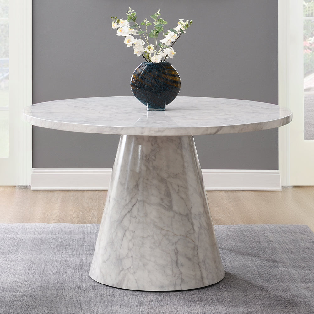ACME Kacey Round Dining Table – front view – Lusso Furniture Miami