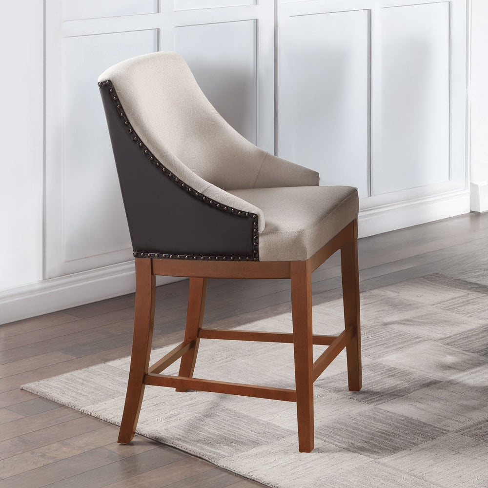 ACME Gilsea Counter Height Chair Set of 2 – front view – Lusso Furniture Miami
