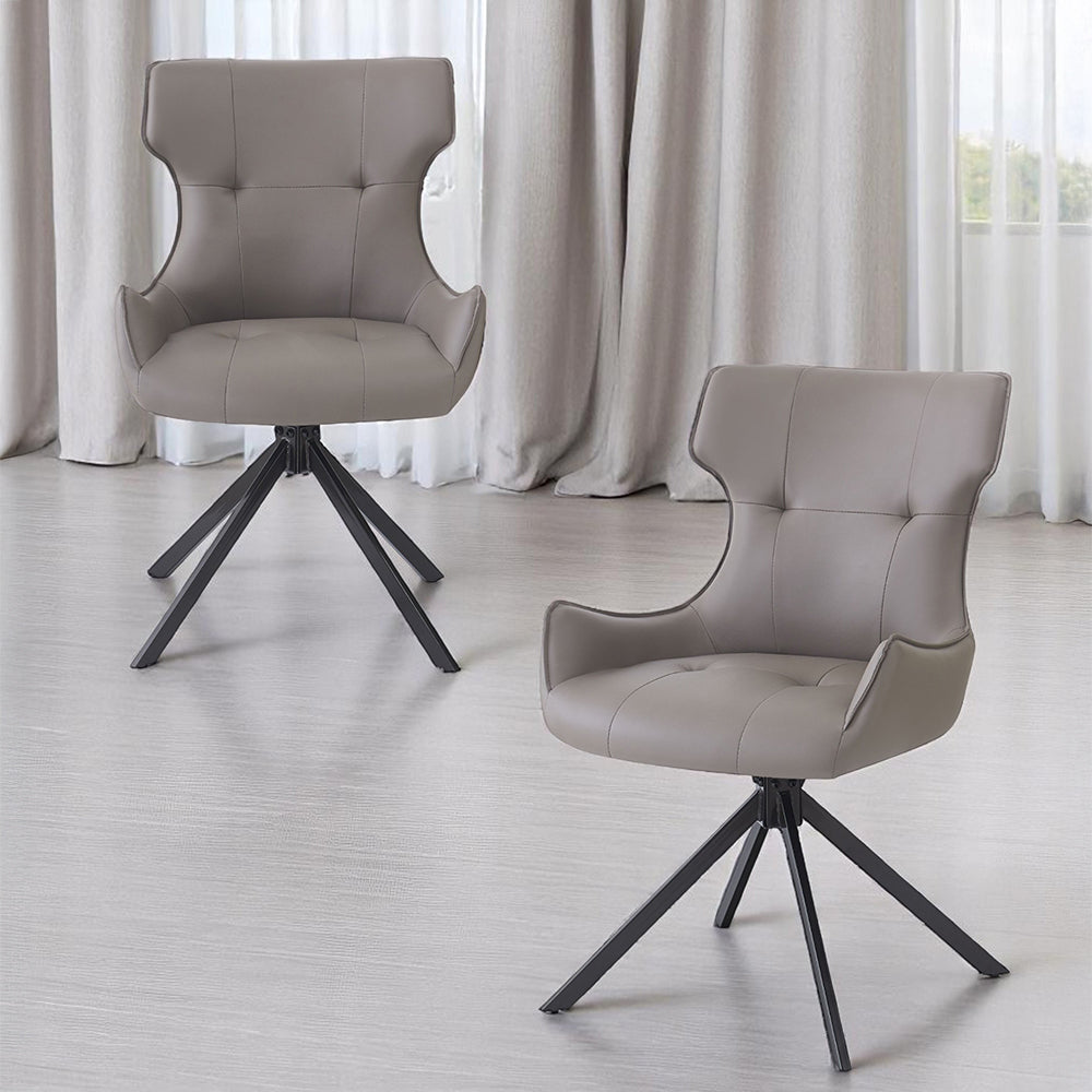 ACME Damita Swivel Side Chair Set of 2 – back view – Lusso Furniture Miami