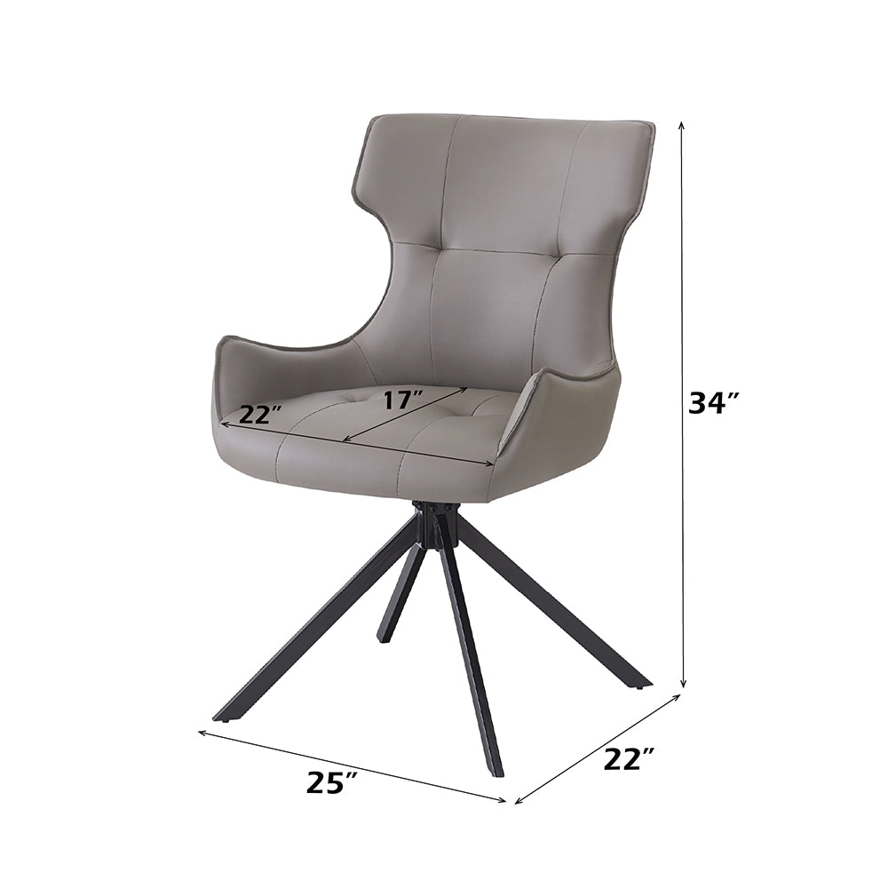 ACME Damita Swivel Side Chair Set of 2 – top view – Lusso Furniture Miami