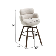 ACME Jena Swivel Counter Height Chair – top view – Lusso Furniture Miami