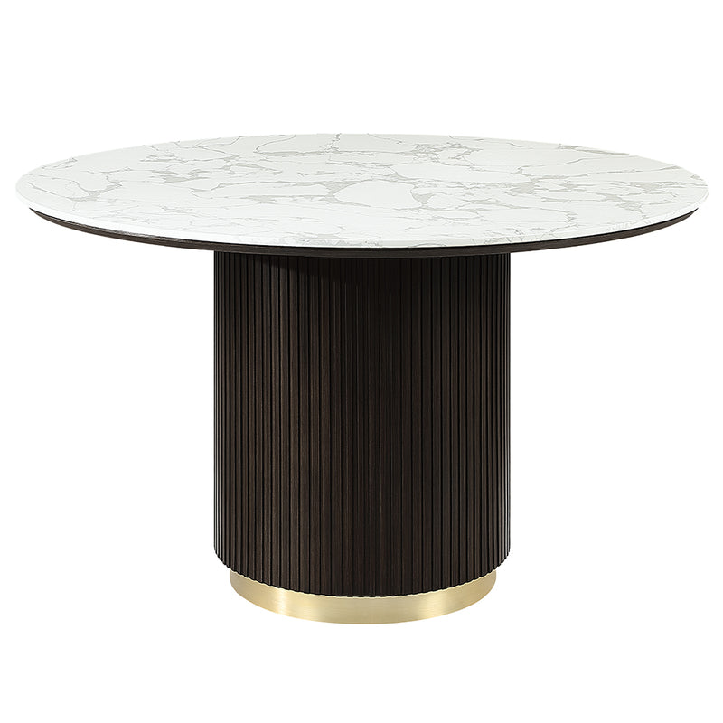 ACME Clayten Round Marble Dining Table-zoom-