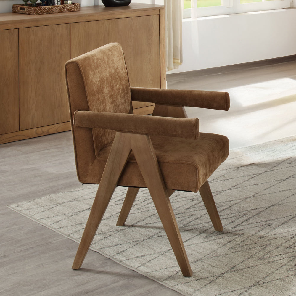 ACME Zoey Arm Chair Set of 2 – front view – Lusso Furniture Miami