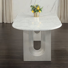 ACME Zayn Dining Table – front view – Lusso Furniture Miami