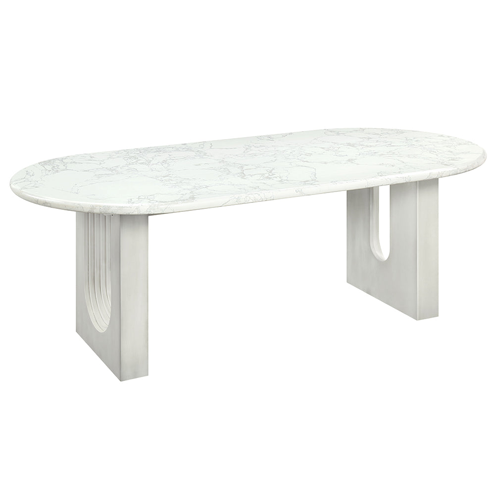 ACME Zayn Dining Table – side view – Lusso Furniture Miami