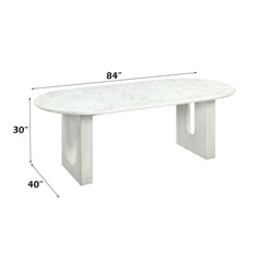 ACME Zayn Dining Table – top view – Lusso Furniture Miami