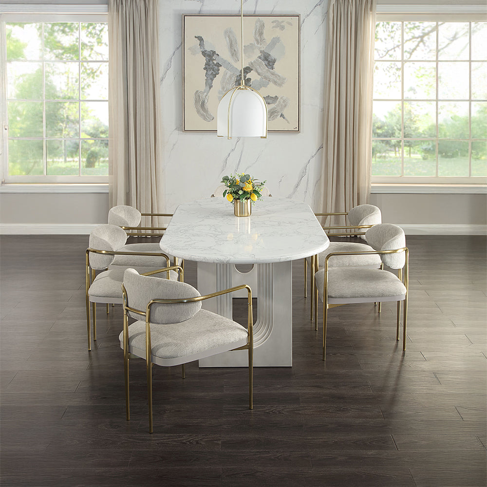 ACME Zayn Dining Table – alternate view – Lusso Furniture Miami
