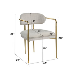 ACME Zayn Arm Chair Set of 2 – top view – Lusso Furniture Miami