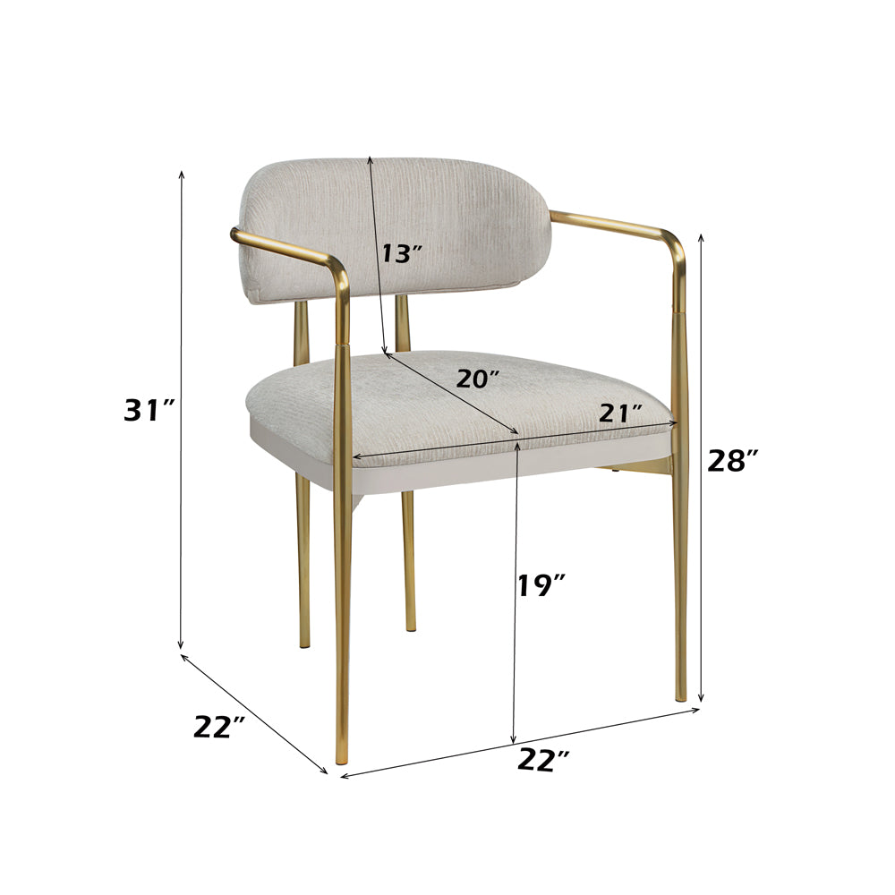 ACME Zayn Arm Chair Set of 2 – top view – Lusso Furniture Miami