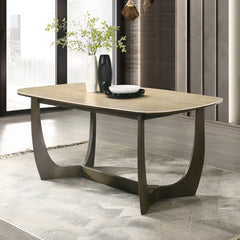 ACME Davita Ceramic Top Dining Table – front view – Lusso Furniture Miami