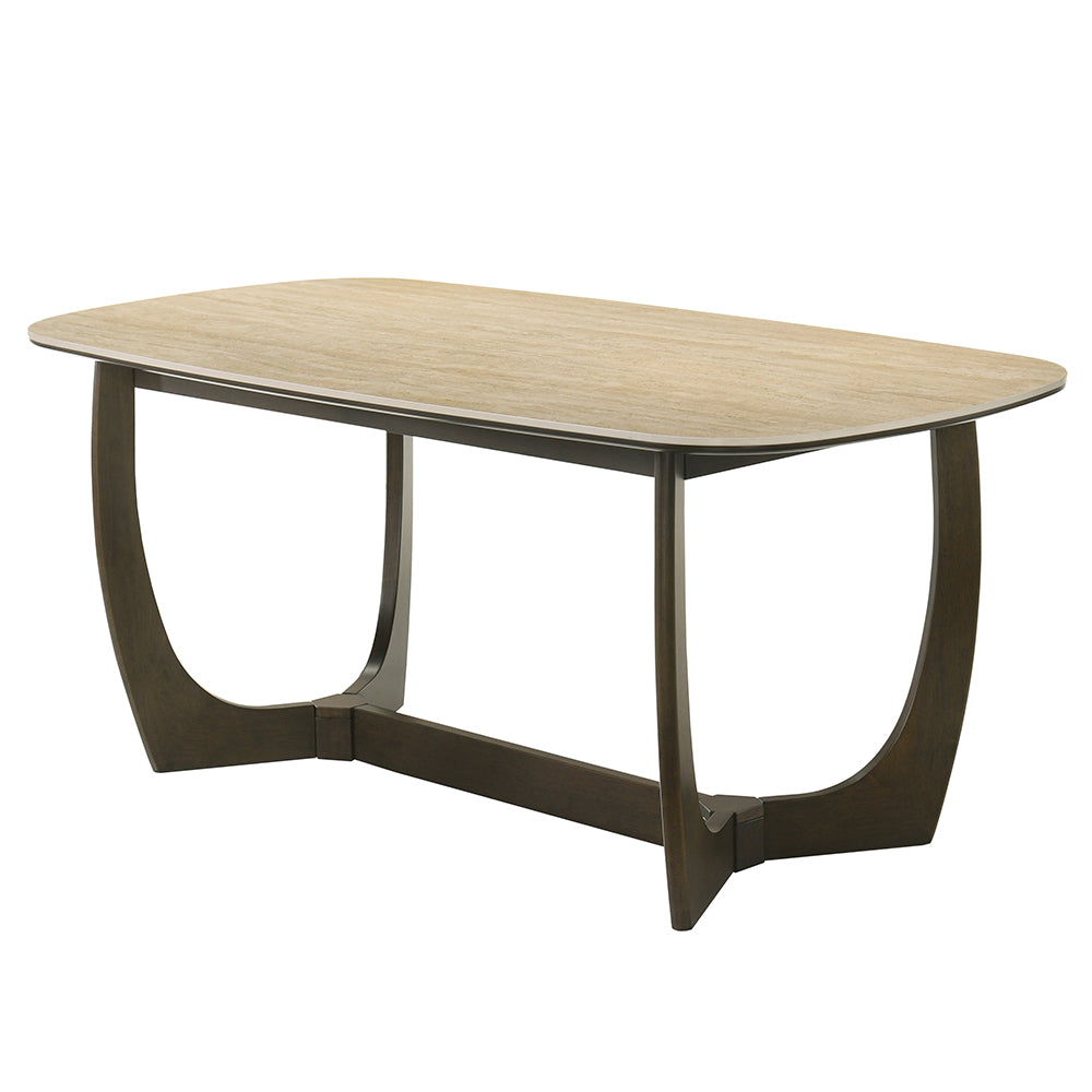 ACME Davita Ceramic Top Dining Table – side view – Lusso Furniture Miami