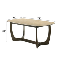 ACME Davita Ceramic Top Dining Table – back view – Lusso Furniture Miami