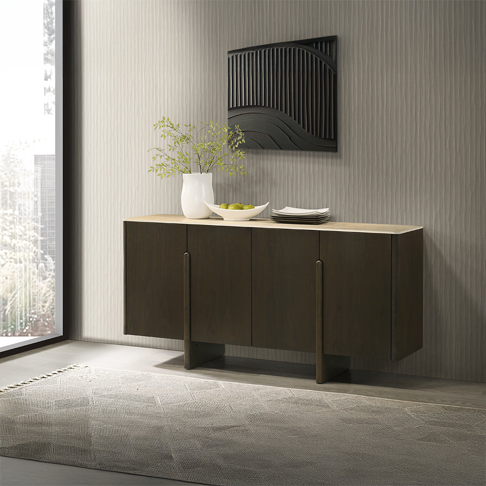 ACME Davita Ceramic Top Server – front view – Lusso Furniture Miami