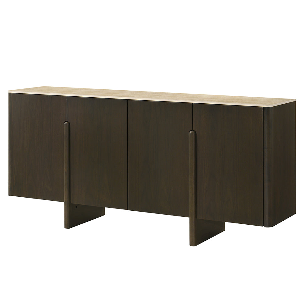 ACME Davita Ceramic Top Server – side view – Lusso Furniture Miami