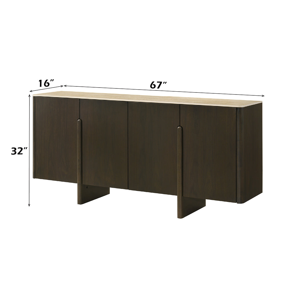 ACME Davita Ceramic Top Server – back view – Lusso Furniture Miami