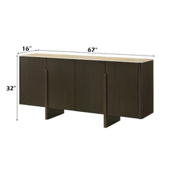 ACME Davita Ceramic Top Server – back view – Lusso Furniture Miami